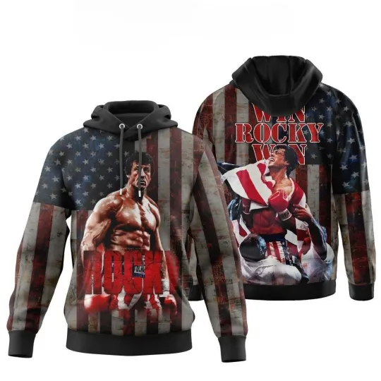 Discover Rocky Win Rocky Win 2024 Sylvester Stallone Hoodie T-Shirt