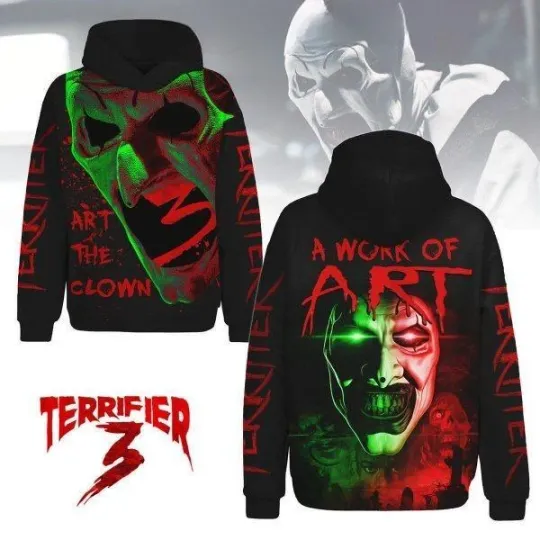 Terrifier 3 Halloween Art Clown Hoodie