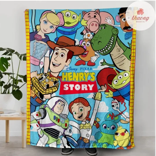Discover Personalized Toy Story Disney character blanket, Woody Buzz Lightyear Jessie