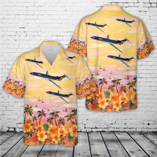 Boeing 727 Wien Air Alaska airlines plane Hawaiian Shirt