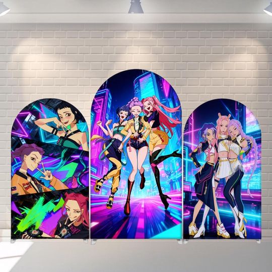 Kpop Kids Birthday Backdrop Arch Cover Photography Background Polyester