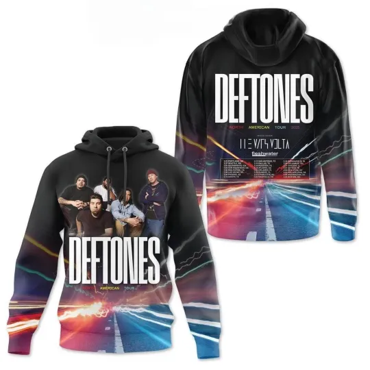 Discover Deftone Tour 2025 North America Fresh Water Hoodie T-Shirt