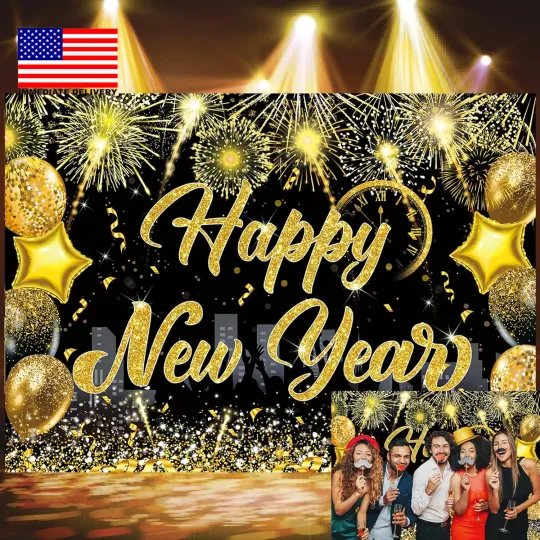 Discover Happy New Year 2026 Backdrop, Countdown Photography