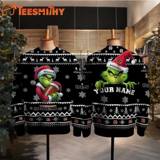 Discover Bengals 2025 Football Personalized Ugly Christmas Sweater Gift For Christmas