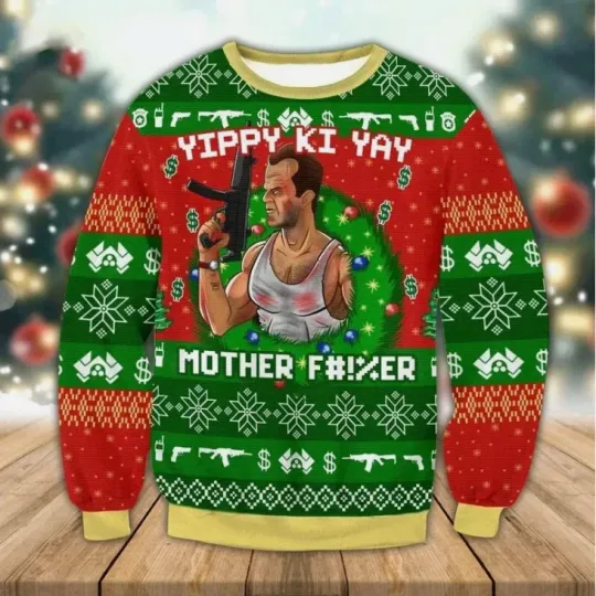 Discover New Men Die Hard Ugly Sweater Gift For Christmas