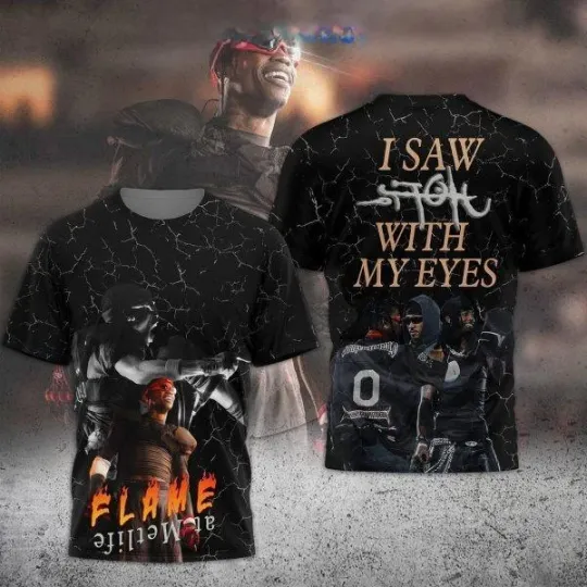 Discover Travis Flame I Saw Utopia With My Eyes 2024 T-Shirt