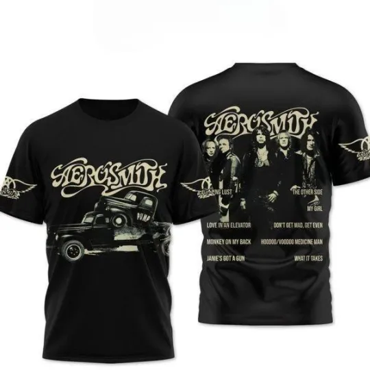 Discover Aerosmith Young Lust 3D T-Shirt Don’t Get Mad Get Even