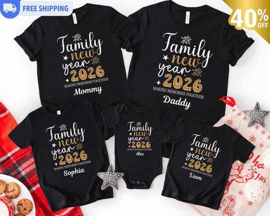Discover Personalized Matching Family New Year Pajamas 2026, Family Pajama shirt, crew New Year Eve 2026 PJ, Matching Family PJs, Family Sleepwear