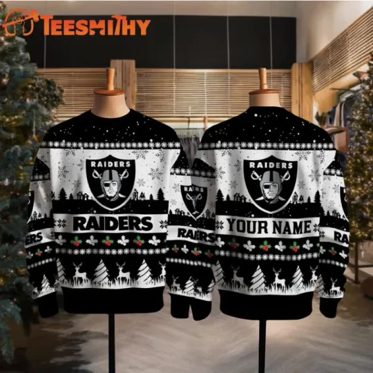 Raiders Snow Ugly Christmas Sweater Gift For Christmas