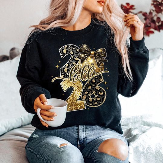 Discover New Years Shirt, Hello 2026 Sweatshirt, Happy New Year Shirts