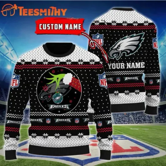 Discover Eagles funny character Hands Personalized Ugly Christmas Sweater Gift For Christmas