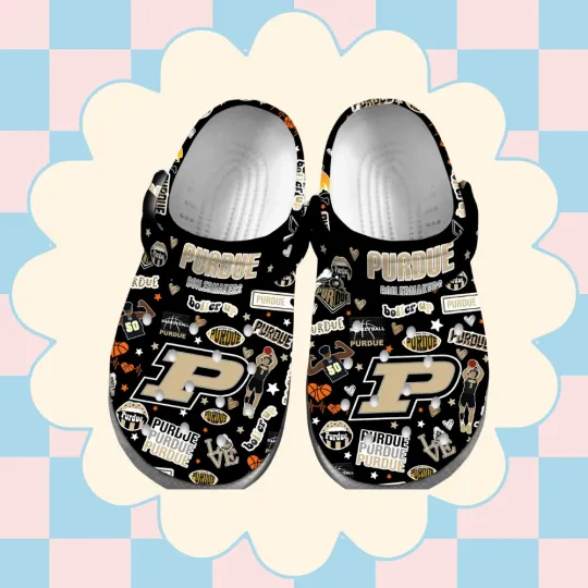 Discover Classic Black Shoes PurdueBoilermakers Sport Clogs