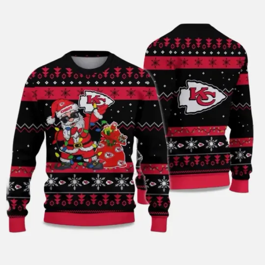 Discover 2025 Chiefs Santa Claus Ugly Christmas Sweater Gift For Christmas