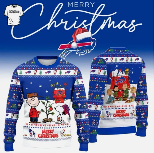 Discover Buffalo 2025 Snoopy Christmas Ugly Sweater Gift For Christmas