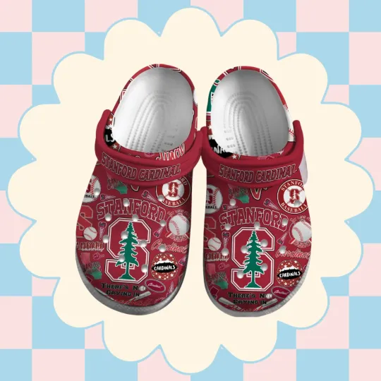 Stanford Cardinal Football Sport Clogs Shoes For Fans
