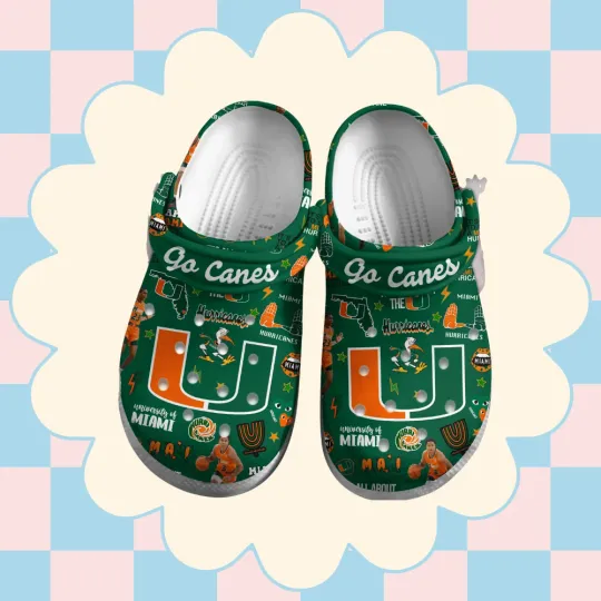 Discover Green Classic Slippers GoCa.nesMiami Hurri.can.ces Sport Clogs