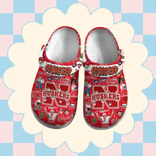 Nebraska Huskers NCAA Sport Clogs Shoes