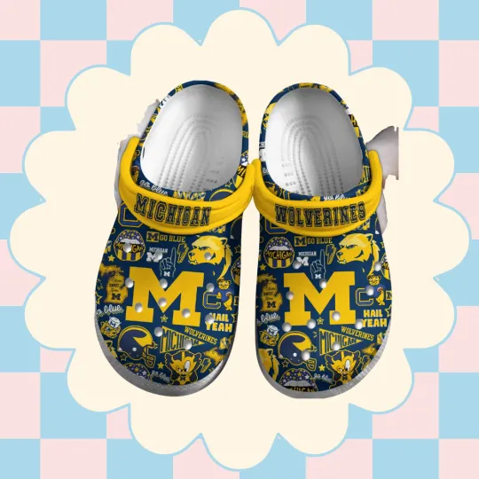 NCAA Michigan Wolverines Sport Clogs Shoes