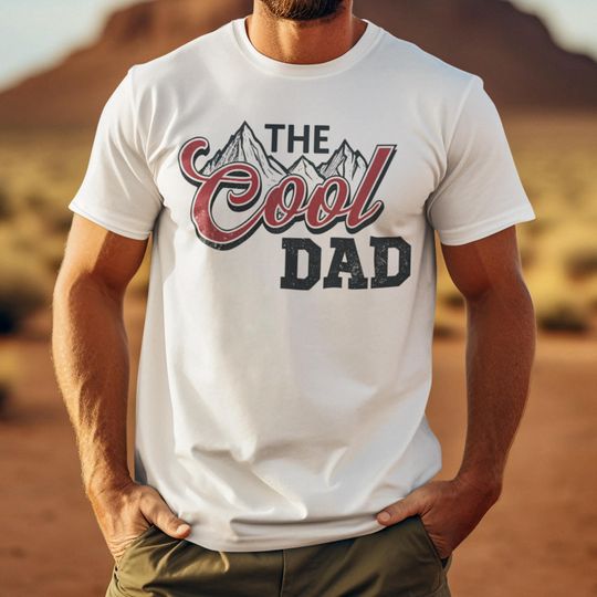 Discover Cool Dad Beer Shirt CCOORS Style | Funny Vintage Mountain Dad Tee | Gift for Husband | Retro Outdoors Fathers Day Shirt for Him