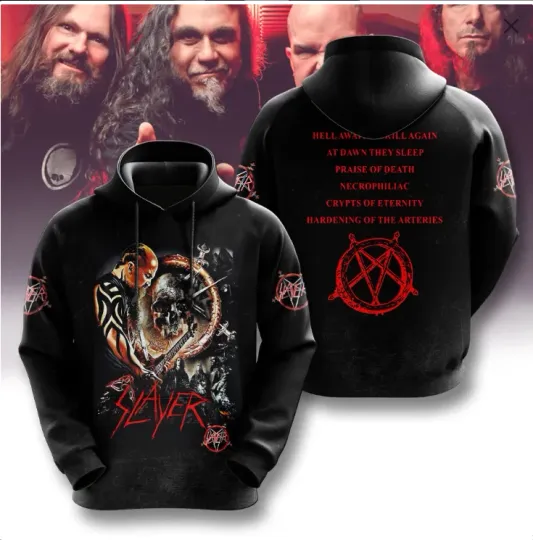 Discover Slayer 2025 3D Hoodie All Over Print