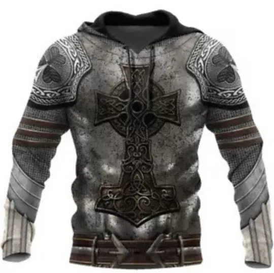Knights Templar Cross Battles Armour 3D Print Mens Pullover Hoodies GLC065812