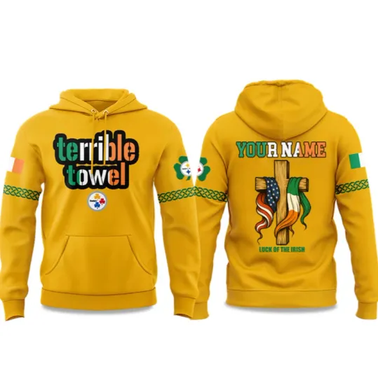 Discover Steeler Ireland Luck of The Irish 2025 Hoodie 3D