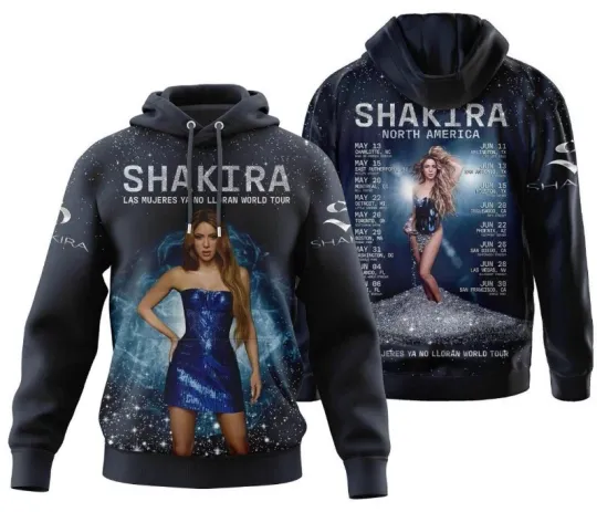 Discover Shakira Las Mujeres Ya No Lloran World Tour 2025 Hoodie 3D GLC062016