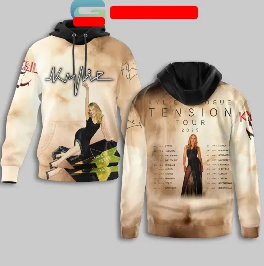 Discover Great Price Cool Kylie Minogue Tension Tour 2025 Hoodie 3D GLC061146