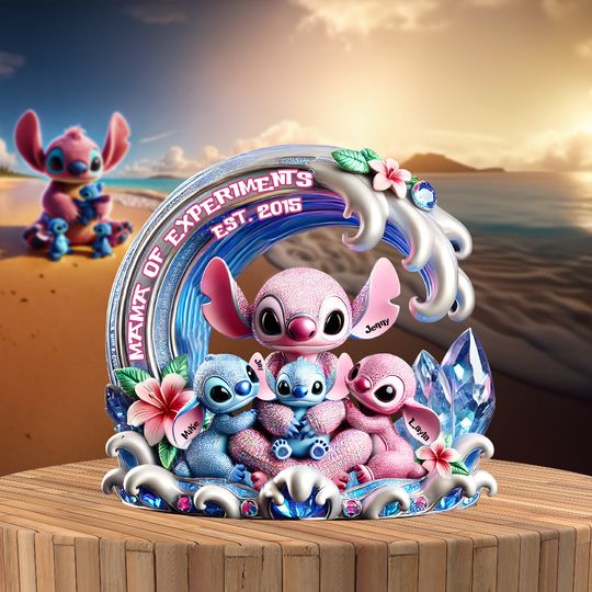 Discover Personalized Gifts For Mom Custom Shaped Acrylic Plaque, Adorable Blue