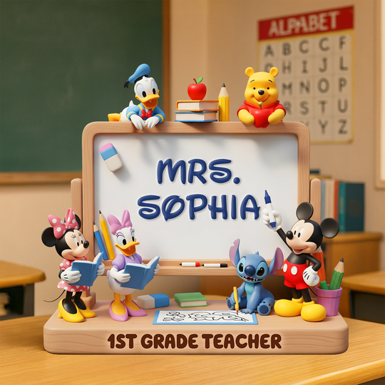 Discover Teacher Desk Acrylic Plaque - Personalized Gifts For Teacher