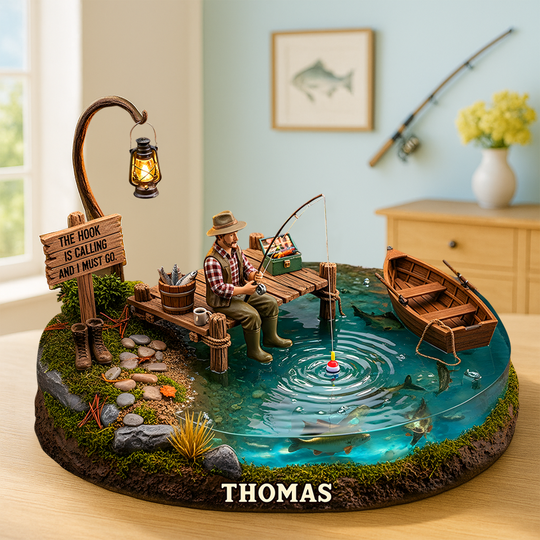 Discover Fishing Man Acrylic Plaque - Personalized Gifts For Fishers
