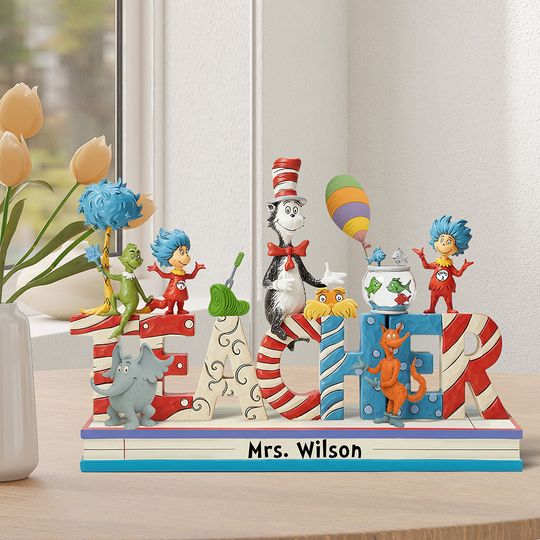 Discover Cute & Playful Characters From Children's Books Acrylic Plaque - Personalized Gifts For Teacher