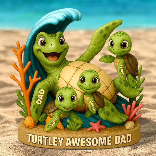 Discover Turtle Awesome Dad Acrylic Plaque Gifts For Dad
