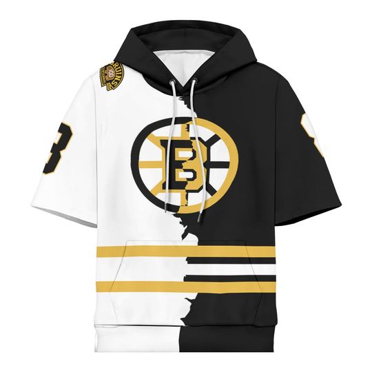Boston Bruins Personalize Short Sleeve Hoodie