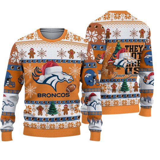 2025 Broncos They Not Like Us Ugly Christmas Sweater - Christmas Gift