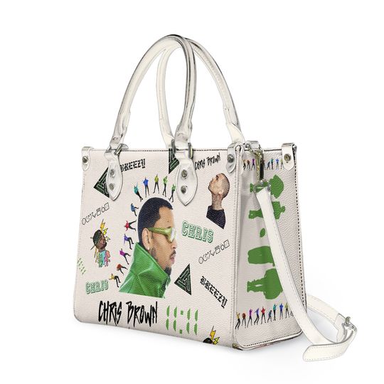 Chris Brown Leather Handbag, Chris Brown 11:11 Tour Handbag, Chris Brown Handbag With Handle, Chris Brown 2024 Tour Merch
