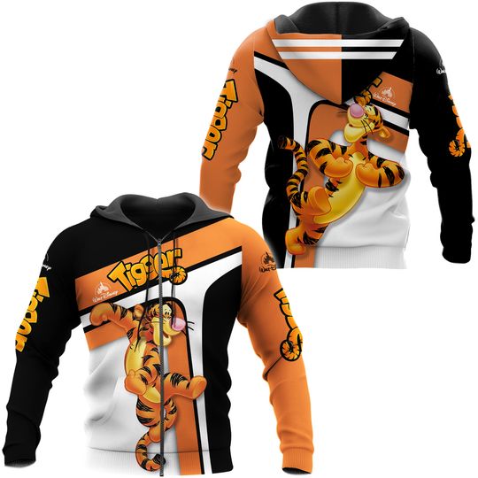 Disney Tigger from Winnie the Pooh 3D Zip Hoodie