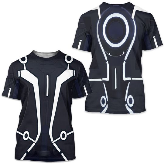 Disney Tron Legacy Cosplay Halloween 3D Shirt, Disney World Roller Coaster Shirt, Tron Legacy Magic Kingdom Halloween Costume Shirt