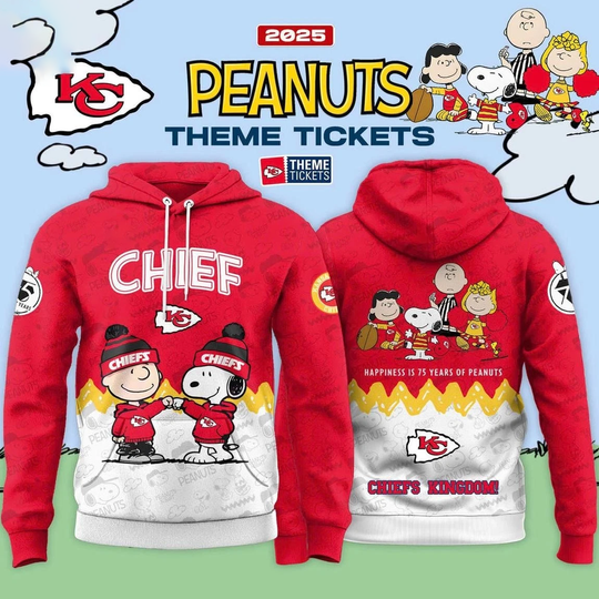 Chiefs Peanuts 2025-2026 Theme Tickets Snoop All Over Print 3D Hoodie