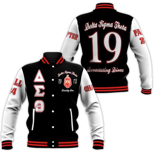 Ireishprint Delta Sigma Theta Chapter Varsity Jacket, Sisterhood Sorority Jacket