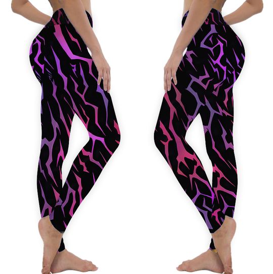 Kids Demon Pattern Cosplay Leggings | KPop Demon Hunters Fanart | Youth Anime Performance Leggings