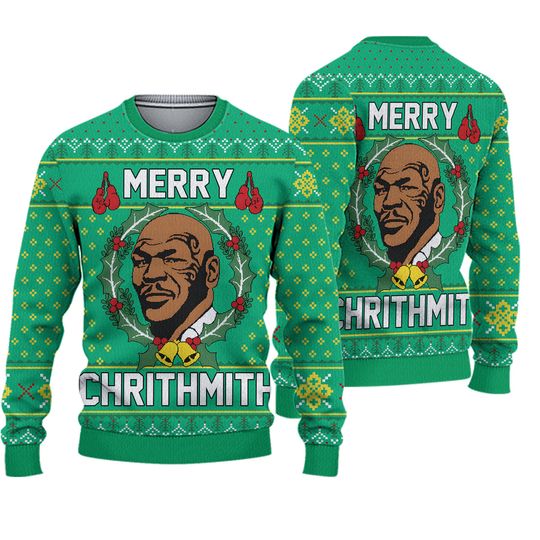 Merry Chrithmith Mike Tyson Funny Ugly Christmas Sweater All sizes