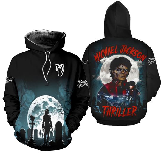 Michael Jackson Thriller Spooky Halloween 3D Hoodie