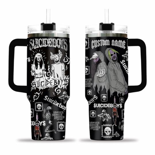 Suicideboys Tumbler 40oz, Suicideboys Tour Tumbler Cup, Suicideboys Coffee Tumbler, Gray Day Insulated Tumbler, Birthday Gift