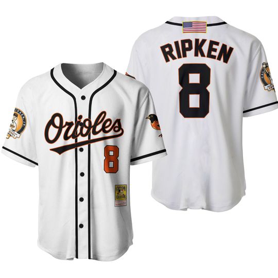 Personalized #8 Ripken Baseball Jersey team Orioles baseball jersey