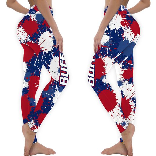 Buffalo Football Drip Leggings, Yoga Legging, Sport Leggign, Football Lover Gift, Gift For Women, Birthday Gift