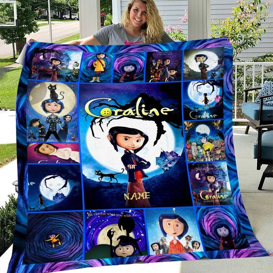 Coraline Personalized Fleece Blanket