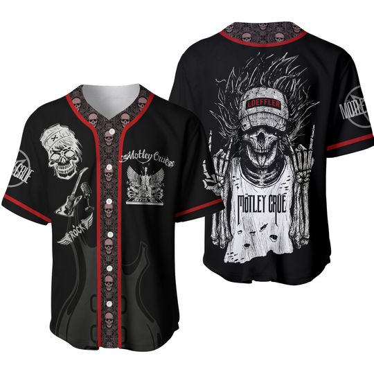 Motley Crue Heavy Metal Personalized Baseball Jersey