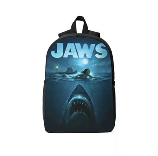 Jaws Th Anniversary Kids Backpack with Lunch Box and Pencil Cases for Boys and Girls