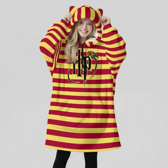 Harry Potter Women's Hoodies, Red Oversized Blanket Hoodie Harry Potter